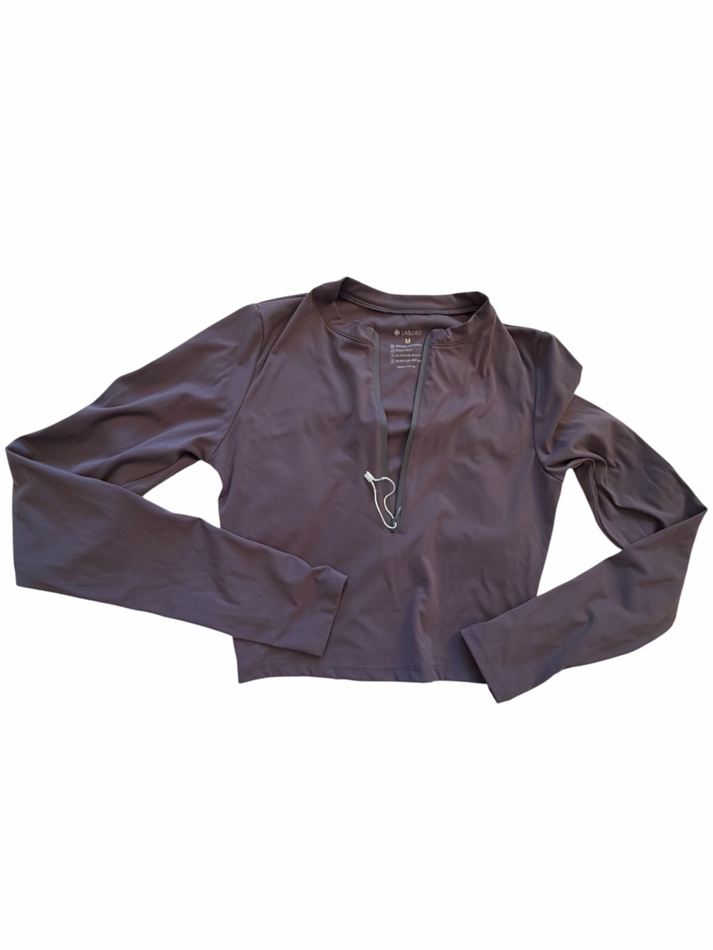 LASLULU Womens Zipper
Workout Top Seamless Long Sleeves-Size Medium-NWOT
